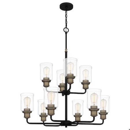 Quoizel Cox 10-Light Matte Black Chandelier COX5030MBK